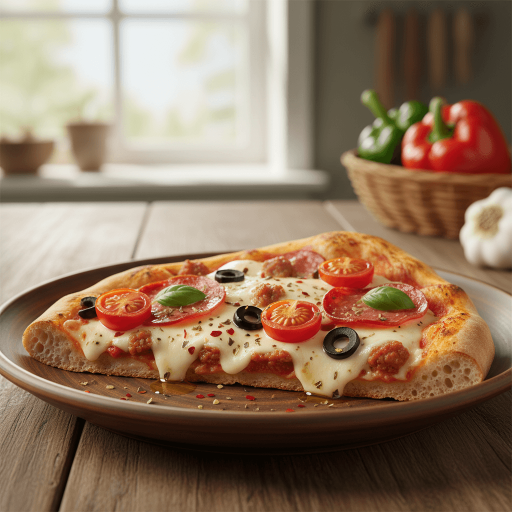 Gluten-free pizza slice