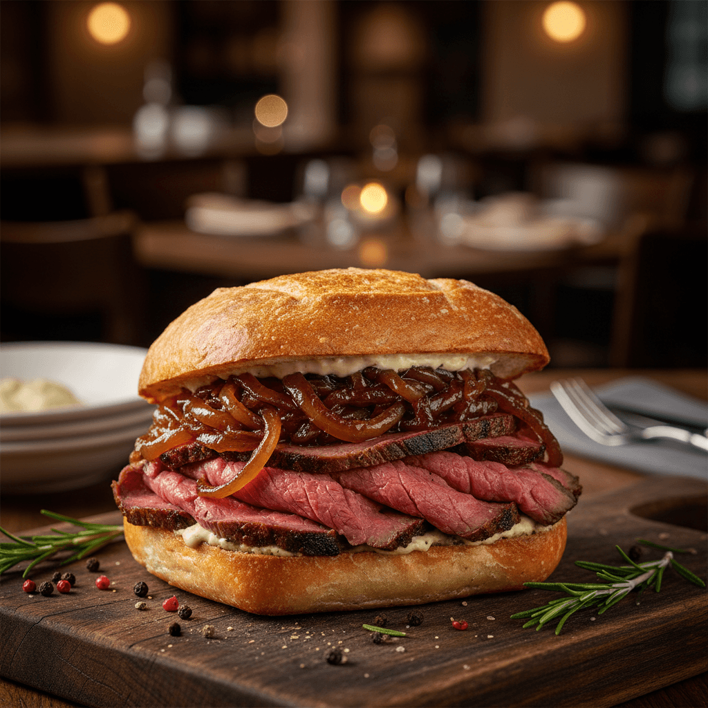 Black Angus roast beef sandwich