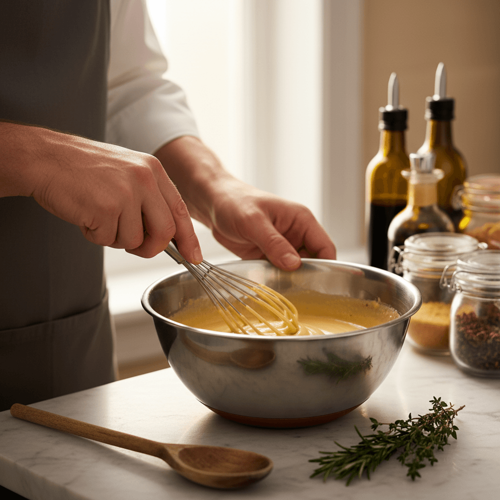 Homemade pizza sauce preparation